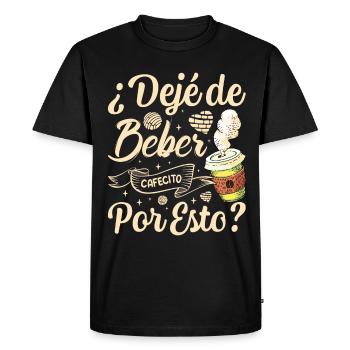 Design de Concha espagnole réalisé par Cafecito pour - T-shirt Premium bio Homme - noir - Devant - Nico (187cm)