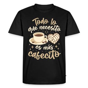 Design de Concha espagnole réalisé par Cafecito pour - T-shirt Premium bio Homme - noir - Devant - Nico (187cm)
