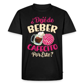Design de Concha espagnole réalisé par Cafecito pour - T-shirt Premium bio Homme - noir - Devant - Nico (187cm)