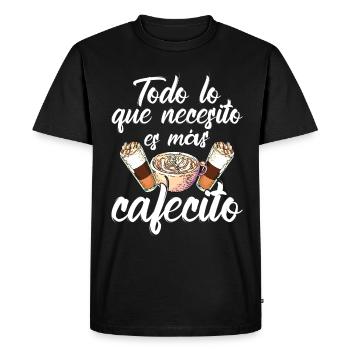 Design de Concha espagnole réalisé par Cafecito pour - T-shirt Premium bio Homme - noir - Devant - Nico (187cm)
