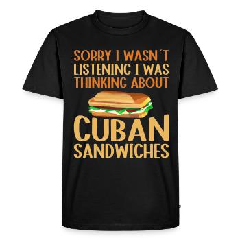 Maître de la nourriture des sandwichs cubains pour les amateurs de sandwichs - T-shirt Premium bio Homme - noir - Devant - Nico (187cm)