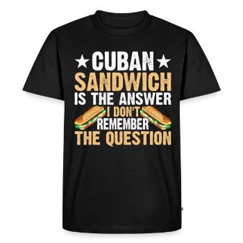 Sandwich Master Deli Sub Lover Sandwich Day Food - T-shirt Premium bio Homme - noir - Devant - Nico (187cm)