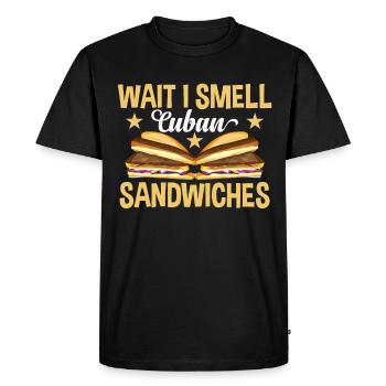 Sandwich Master Deli Sub Lover Sandwich Day Food - T-shirt Premium bio Homme - noir - Devant - Nico (187cm)