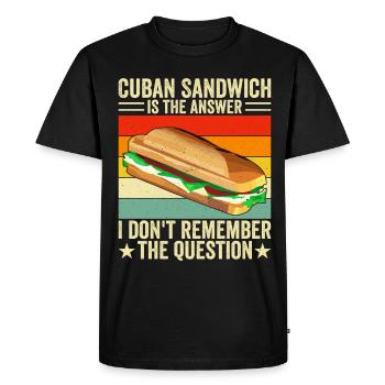 Sandwich Master Deli Sub Lover Sandwich Day Food - T-shirt Premium bio Homme - noir - Devant - Nico (187cm)