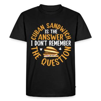 Sandwich Master Deli Sub Lover Sandwich Day Food - T-shirt Premium bio Homme - noir - Devant - Nico (187cm)