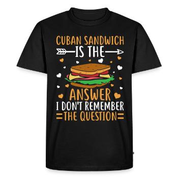 Découvrez le monde de la maîtrise du sandwich - T-shirt Premium bio Homme - noir - Devant - Nico (187cm)