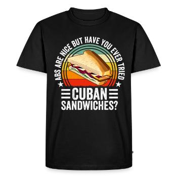 Découvrez le monde de la maîtrise du sandwich - T-shirt Premium bio Homme - noir - Devant - Nico (187cm)