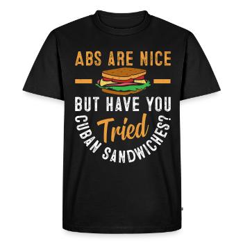 Découvrez le monde de la maîtrise du sandwich - T-shirt Premium bio Homme - noir - Devant - Nico (187cm)