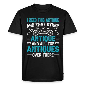 Drôle Antique voiture Antiquing Collector - T-shirt Premium bio Homme - noir - Devant - Nico (187cm)