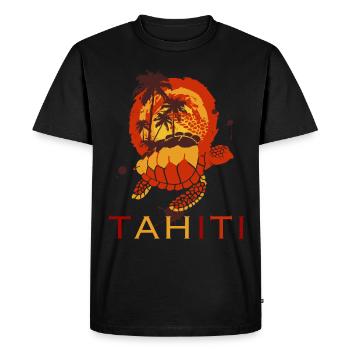 Tahiti Bora Bora Polynésie Française - T-shirt Premium bio Homme - noir - Devant - Nico (187cm)