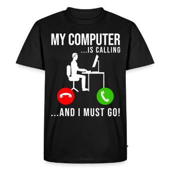 Coder Developer Programmer Coding IT Computer - Men's Premium Organic T-Shirt - black - Front - Nico (187cm)