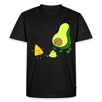 Avocat Végétarien Végan Guacamole Femme Homme - T-shirt Premium bio Homme - noir - Devant - Nico (187cm)