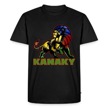 Lion Kanaky Flag New Caledonia Strong - Men's Premium Organic T-Shirt - black - Front - Nico (187cm)