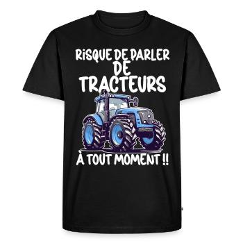 Beautiful Gift Agricultural Tractor Man Woman Child - Men's Premium Organic T-Shirt - black - Front - Nico (187cm)