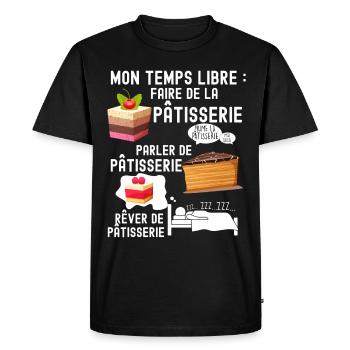 Pâtisserie Gâteau Et Cadeau Gourmand Homme Femme - T-shirt Premium bio Homme - noir - Devant - Nico (187cm)