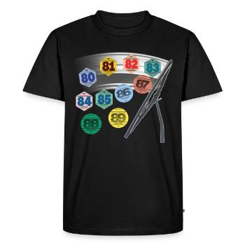 Belle Nostalgie Vignette Auto Année 80 Homme Femme - T-shirt Premium bio Homme - noir - Devant - Nico (187cm)