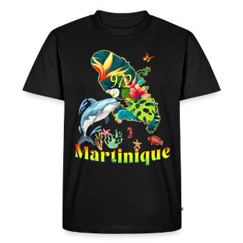 Martinique French Antilles Dauphin Travel - Men's Premium Organic T-Shirt - black - Front - Nico (187cm)