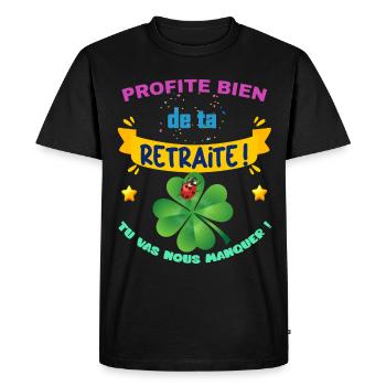 Collègue De Travail Départ Retraite Homme Femme - T-shirt Premium bio Homme - noir - Devant - Nico (187cm)