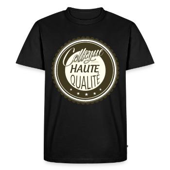 High quality co-worker male or female - Men's Premium Organic T-Shirt - black - Front - Nico (187cm)