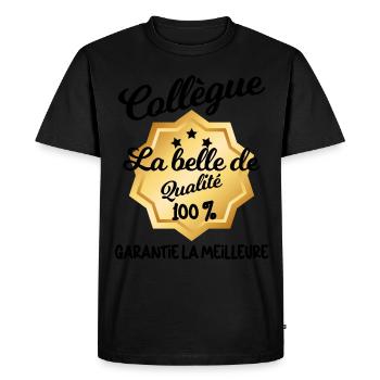 Colleague Work Woman The Beautiful Quality - Men's Premium Organic T-Shirt - black - Front - Nico (187cm)
