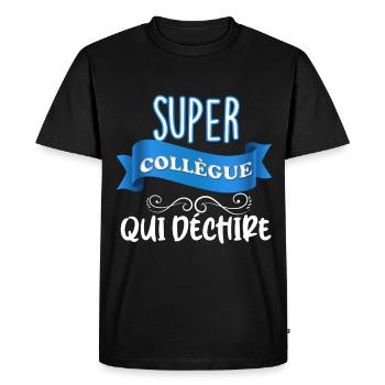Super Collègue Qui Déchire Homme Ou Femme Retraite - T-shirt Premium bio Homme - noir - Devant - Nico (187cm)