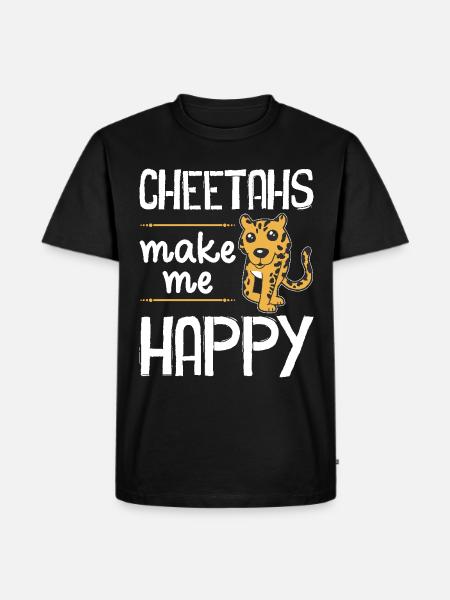 Leopard Portrait Tier - Männer Premium Bio T-Shirt - Schwarz