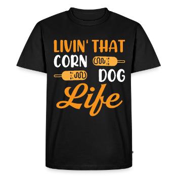 Hot Dog Costume Camping Outfit - Men's Premium Organic T-Shirt - black - Front - Nico (187cm)
