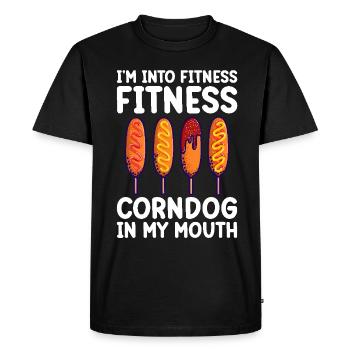 Hot Dog Costume Camping Outfit - Men's Premium Organic T-Shirt - black - Front - Nico (187cm)