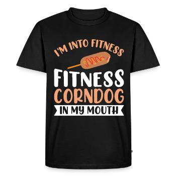 Hot Dog Costume Camping Outfit - Men's Premium Organic T-Shirt - black - Front - Nico (187cm)
