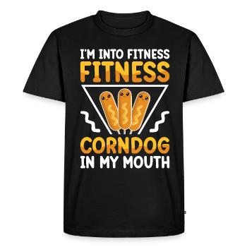 Hot Dog Costume Camping Outfit - Men's Premium Organic T-Shirt - black - Front - Nico (187cm)