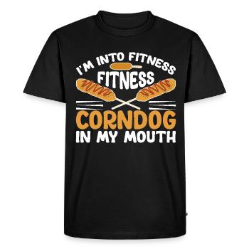 Hot Dog Costume Camping Outfit - Men's Premium Organic T-Shirt - black - Front - Nico (187cm)
