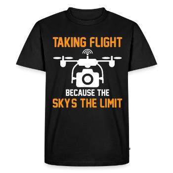 Drone Quadcopter Drone Pilot - Men's Premium Organic T-Shirt - black - Front - Nico (187cm)