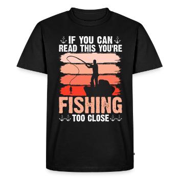 Fishermen Fishing Anglers Sport Anglers - Men's Premium Organic T-Shirt - black - Front - Nico (187cm)