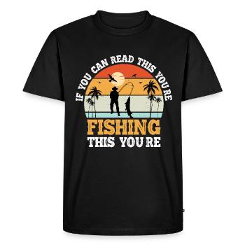 Fishermen Fishing Anglers Sport Anglers - Men's Premium Organic T-Shirt - black - Front - Nico (187cm)