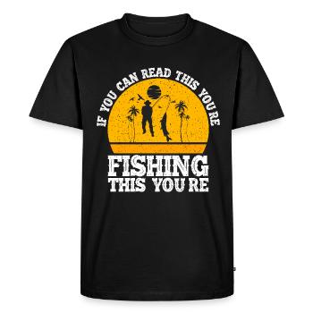 Fishermen Fishing Anglers Sport Anglers - Men's Premium Organic T-Shirt - black - Front - Nico (187cm)