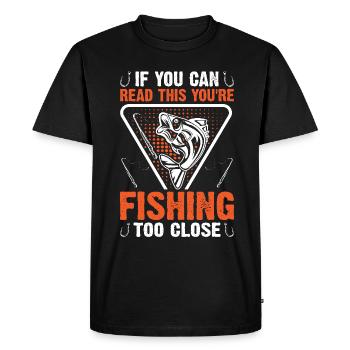 Fishermen Fishing Anglers Sport Anglers - Men's Premium Organic T-Shirt - black - Front - Nico (187cm)