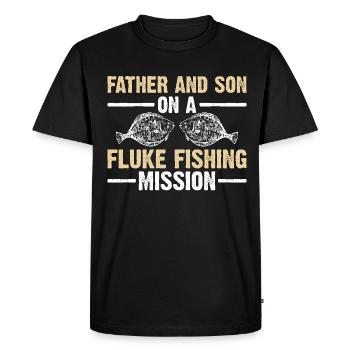 Pêcheurs Pêcheurs Pêcheurs sportifs - T-shirt Premium bio Homme - noir - Devant - Nico (187cm)