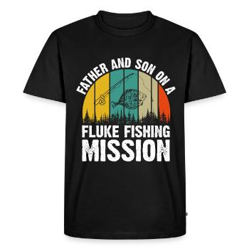 Pêcheurs Pêcheurs Pêcheurs sportifs - T-shirt Premium bio Homme - noir - Devant - Nico (187cm)