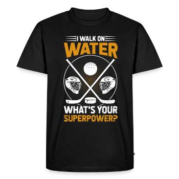 Hockey Hockey Players Playing Hockey - Men's Premium Organic T-Shirt - black - Front - Nico (187cm)