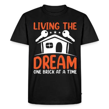 Homeowner Dream House Richtest House Builder - Men's Premium Organic T-Shirt - black - Front - Nico (187cm)