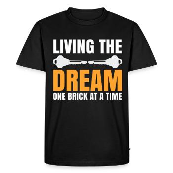 Homeowner Dream House Richtest House Builder - Men's Premium Organic T-Shirt - black - Front - Nico (187cm)