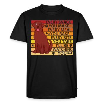 Conception de propriétaire de chien Labrador pour les amoureux des chiens - T-shirt Premium bio Homme - noir - Devant - Nico (187cm)