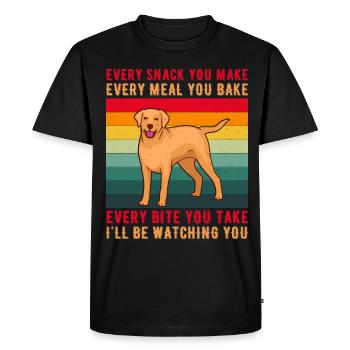 Conception de propriétaire de chien Labrador pour les amoureux des chiens - T-shirt Premium bio Homme - noir - Devant - Nico (187cm)