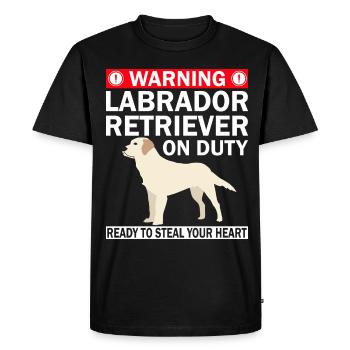 Conception de propriétaire de chien Labrador pour les amoureux des chiens - T-shirt Premium bio Homme - noir - Devant - Nico (187cm)