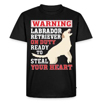 Conception de propriétaire de chien Labrador pour les amoureux des chiens - T-shirt Premium bio Homme - noir - Devant - Nico (187cm)