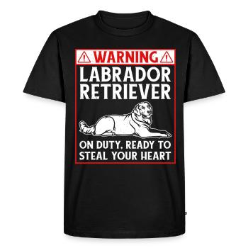 Conception de propriétaire de chien Labrador pour les amoureux des chiens - T-shirt Premium bio Homme - noir - Devant - Nico (187cm)