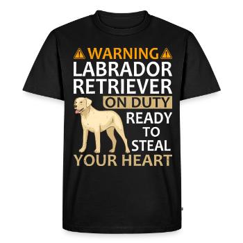 Conception de propriétaire de chien Labrador pour les amoureux des chiens - T-shirt Premium bio Homme - noir - Devant - Nico (187cm)