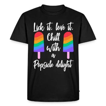 Glace d’été Popsicle Drôle Crème Glacée Plage Pool Party - T-shirt Premium bio Homme - noir - Devant - Nico (187cm)