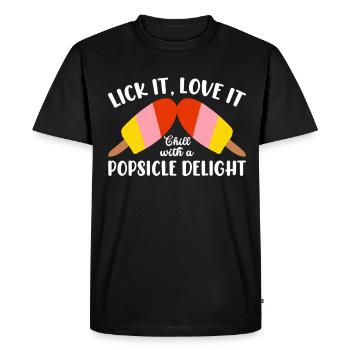 Glace d’été Popsicle Drôle Crème Glacée Plage Pool Party - T-shirt Premium bio Homme - noir - Devant - Nico (187cm)