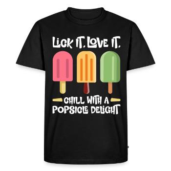 Glace d’été Popsicle Drôle Crème Glacée Plage Pool Party - T-shirt Premium bio Homme - noir - Devant - Nico (187cm)
